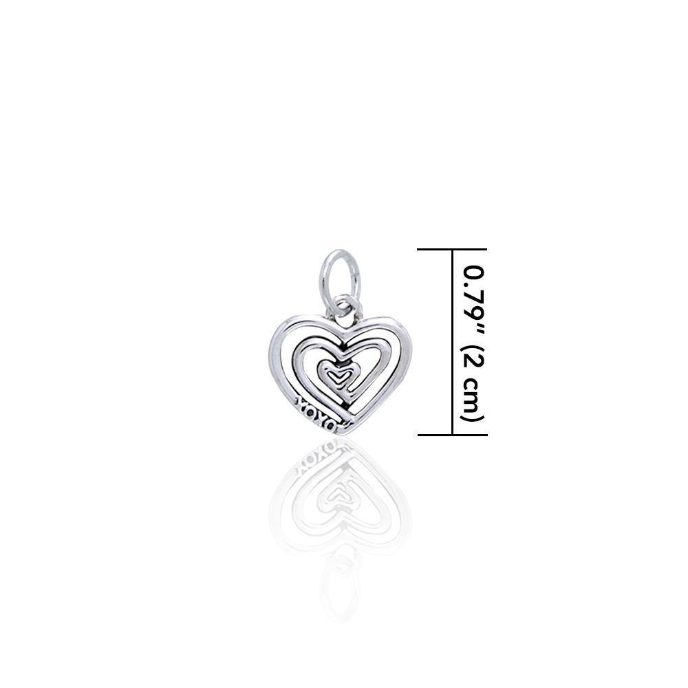 Spiral Heart ~ Sterling Silver Jewelry Pendant TCM269 Charm