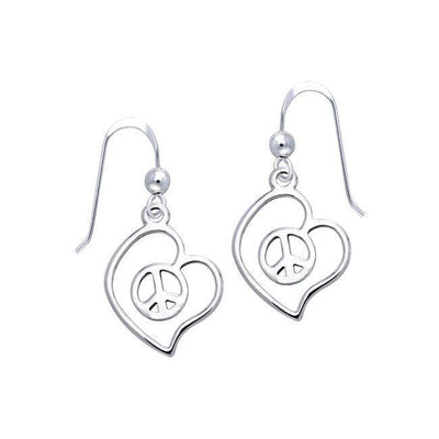 Love Peace Silver Earrings TER1054 Earrings