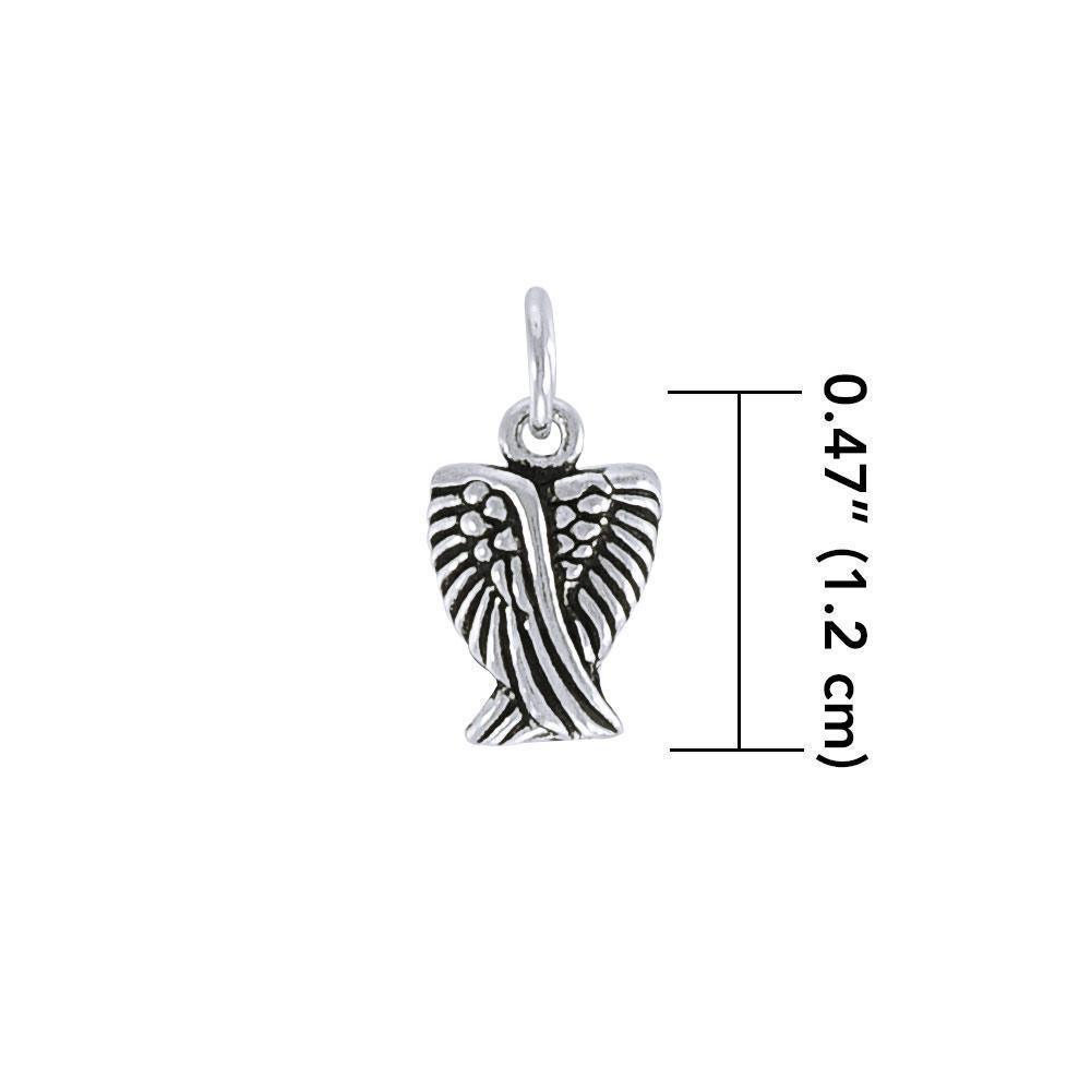 Angel Wing Silver Charm TCM527 Charm