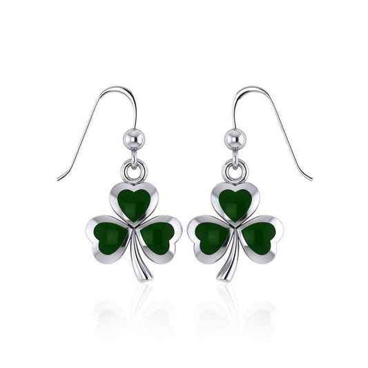 Celtic Shamrock Silver Earrings TE1118 Earrings