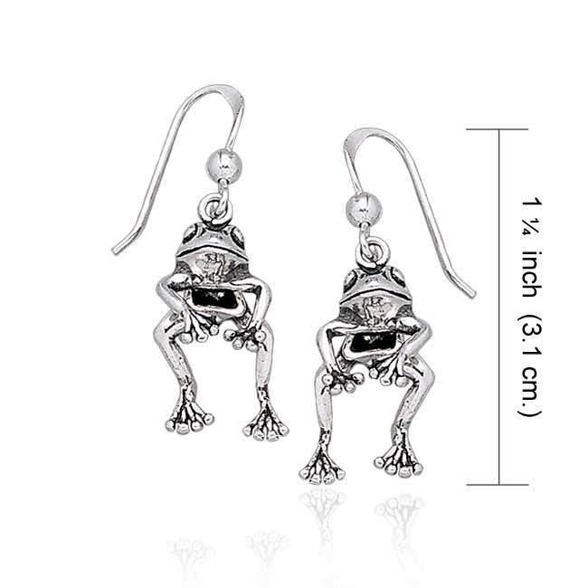 Moveable Frog Silver Silver Earrings TE2100 Earrings