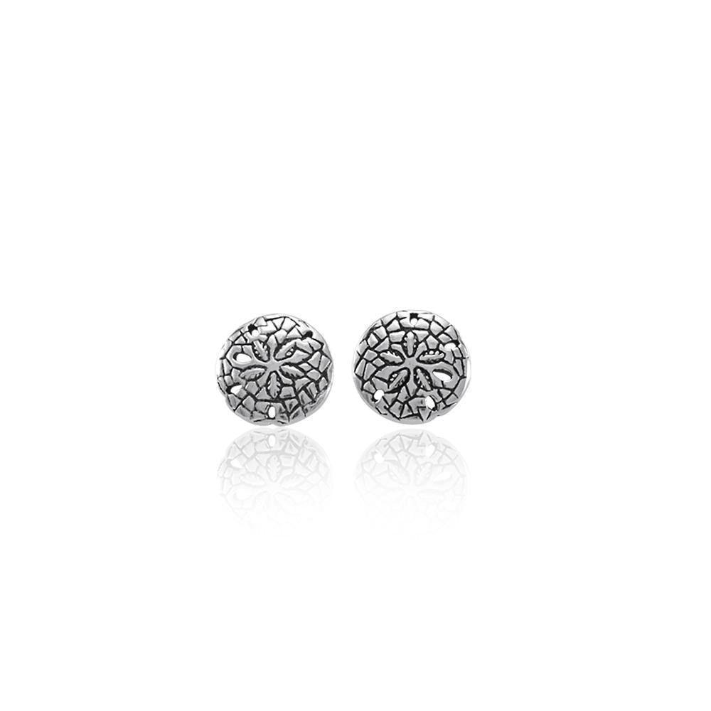 Sand Dollar Post Silver Earrings TE2583