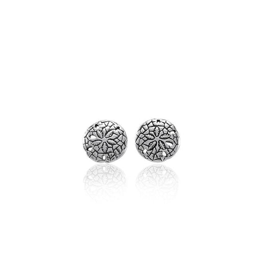 Sand Dollar Post Silver Earrings TE2583