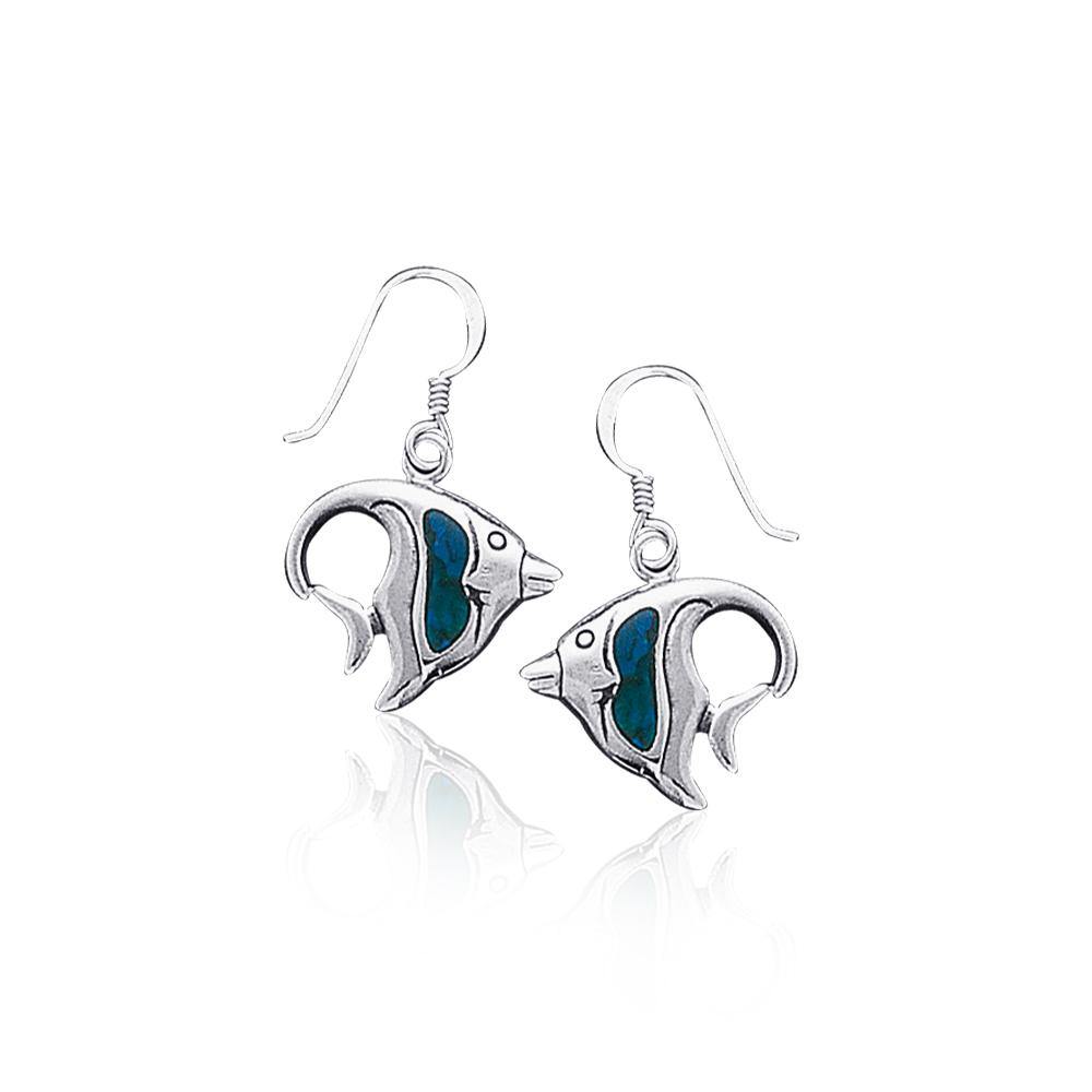Of bright and brilliance ~ Sterling Silver Angelfish Hook Earrings TE970 Earrings