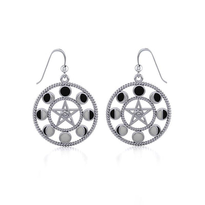 Moon Phase Silver The Star Earrings TER014