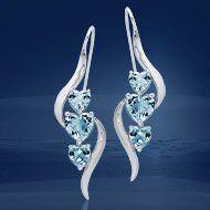3 Heart Gemstone Earrings TER1188 Earrings