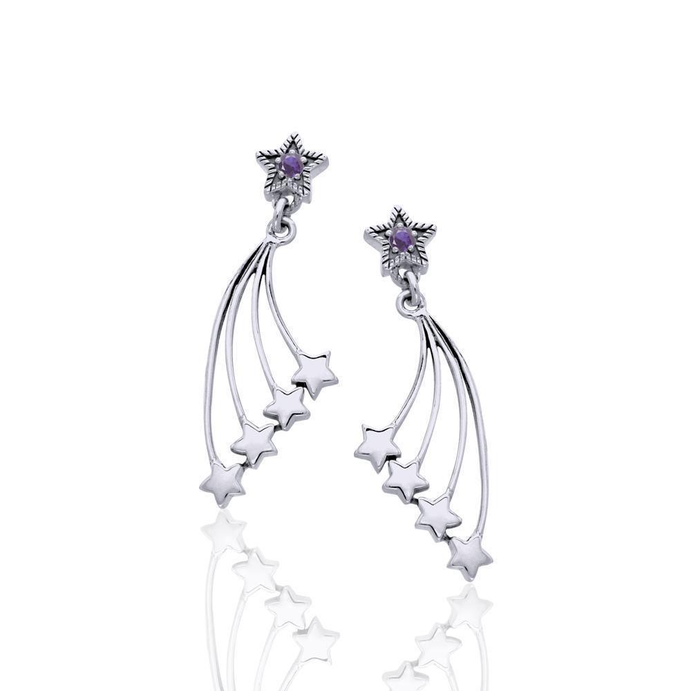 Wish Upon a Shooting Star ~ Sterling Silver Brilliant Earrings Jewelry TER1230 Earrings