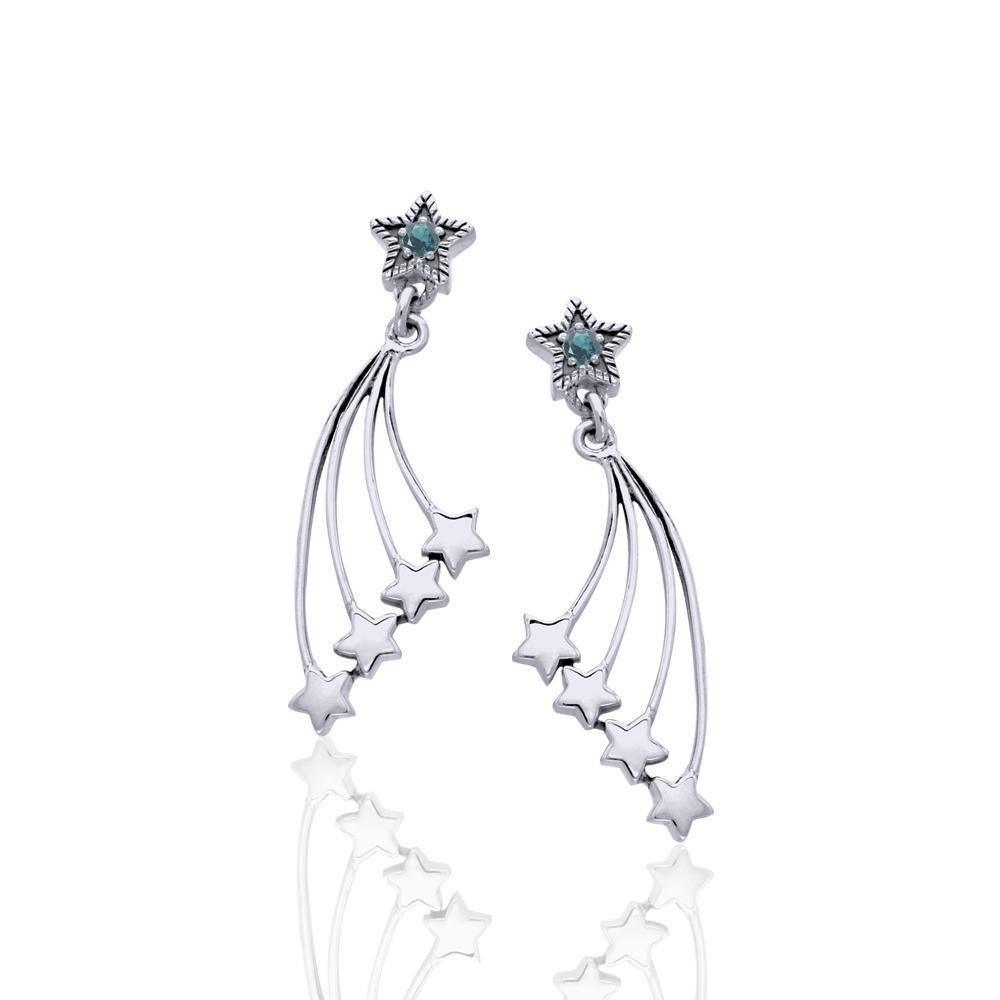 Wish Upon a Shooting Star ~ Sterling Silver Brilliant Earrings Jewelry TER1230 Earrings