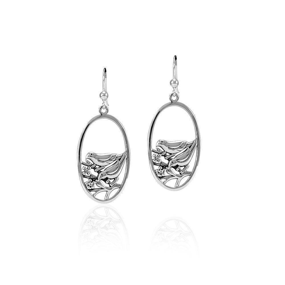 Birds Sterling Silver Earrings TER1261 Earrings