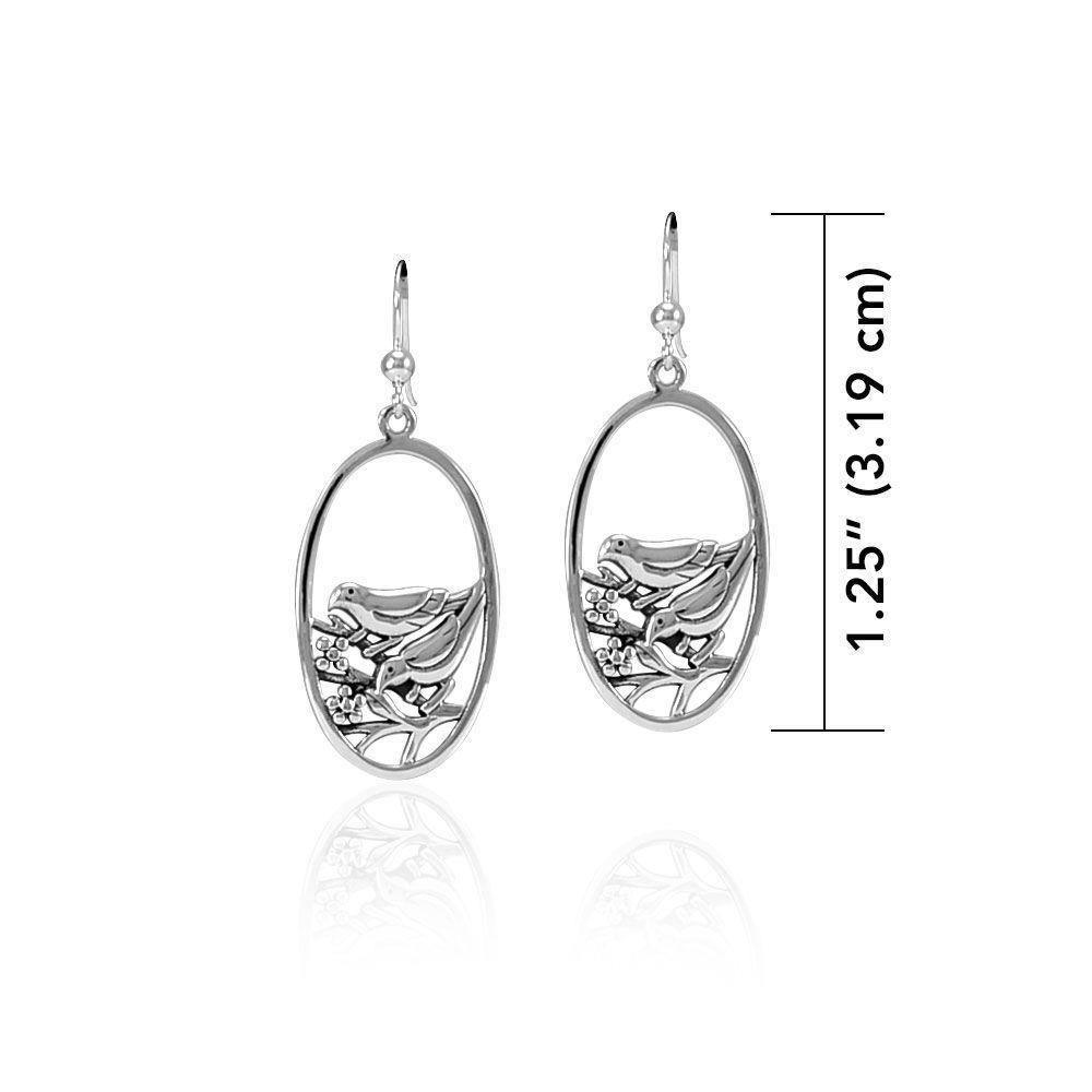 Birds Sterling Silver Earrings TER1261 Earrings