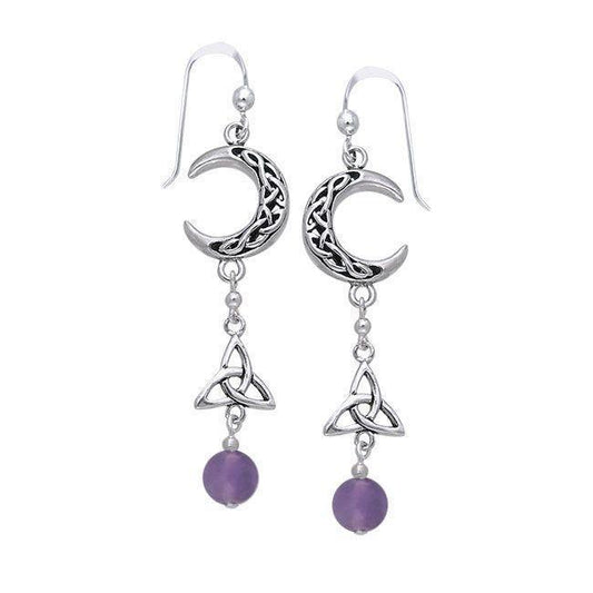 Celtic Knotwork Silver Triquetra Trinity Knot Earrings TER155 Earrings