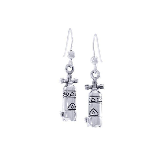 Dive Tank Sterling Silver Hook Earring TER1638 Earrings