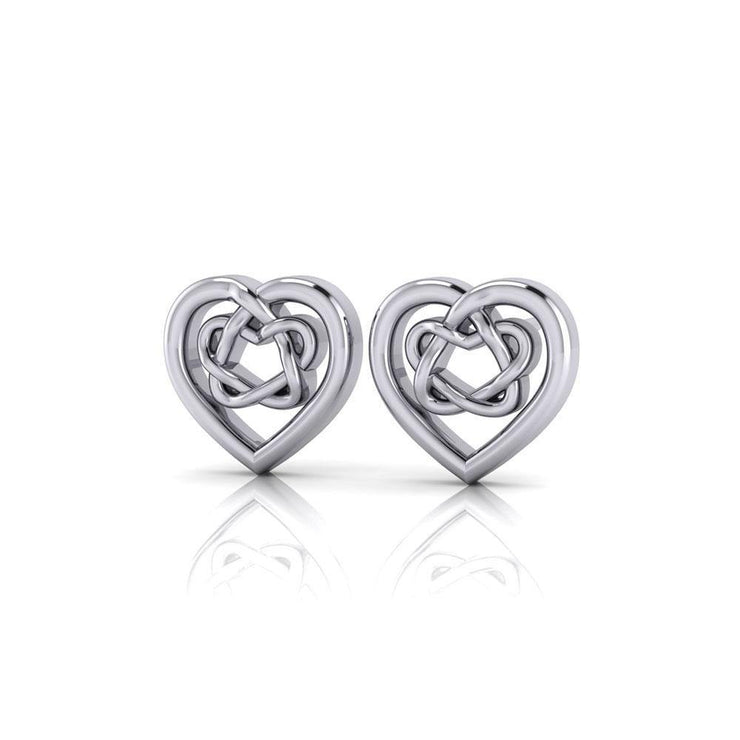 Celtic Heart Post Earrings TER1656
