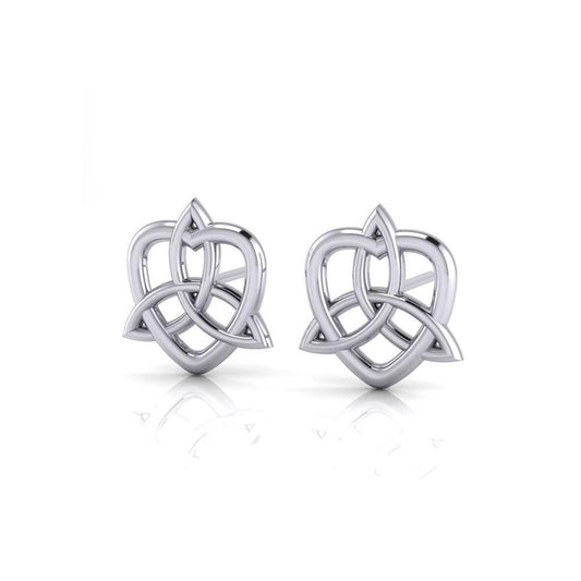Celtic Trinity Knot Heart Post Earrings TER1657 Earrings