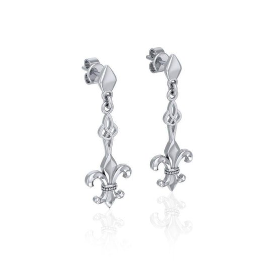 Dignified by the ancient Fleur-de-Lis ~ Sterling Silver Jewelry Post Earrings TER1677 Earrings