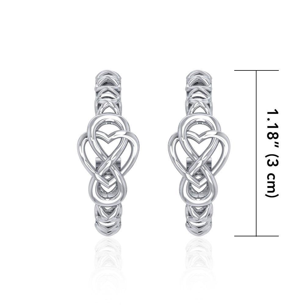 Celtic  Knot Silver Hoop Post Earrings TER1680 Earrings