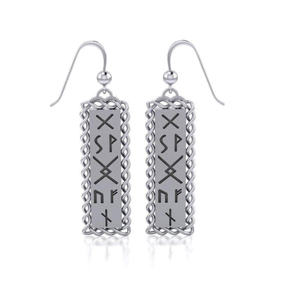 Runes of Woden Sterling Silver Earrings TER1684 Earrings