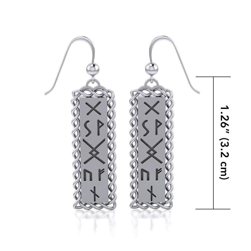 Runes of Woden Sterling Silver Earrings TER1684 Earrings