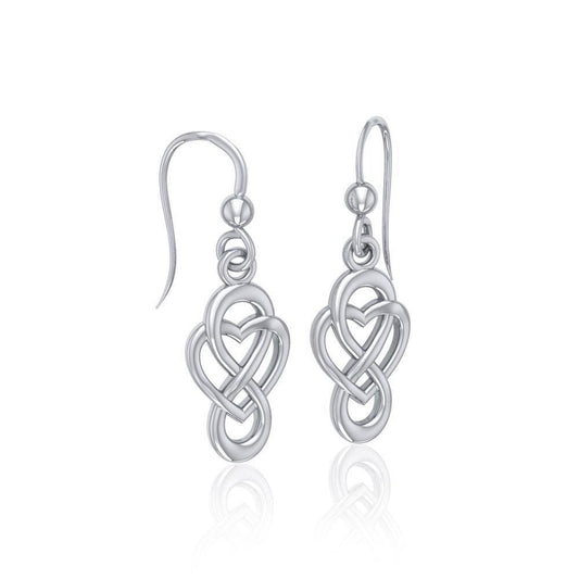 Celtic Infinity with Heart Sterling Silver Earrings TER1686 Earrings