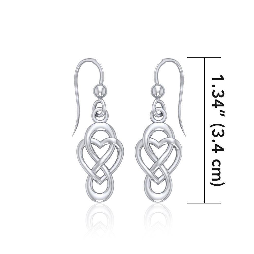 Celtic Infinity with Heart Sterling Silver Earrings TER1686 Earrings