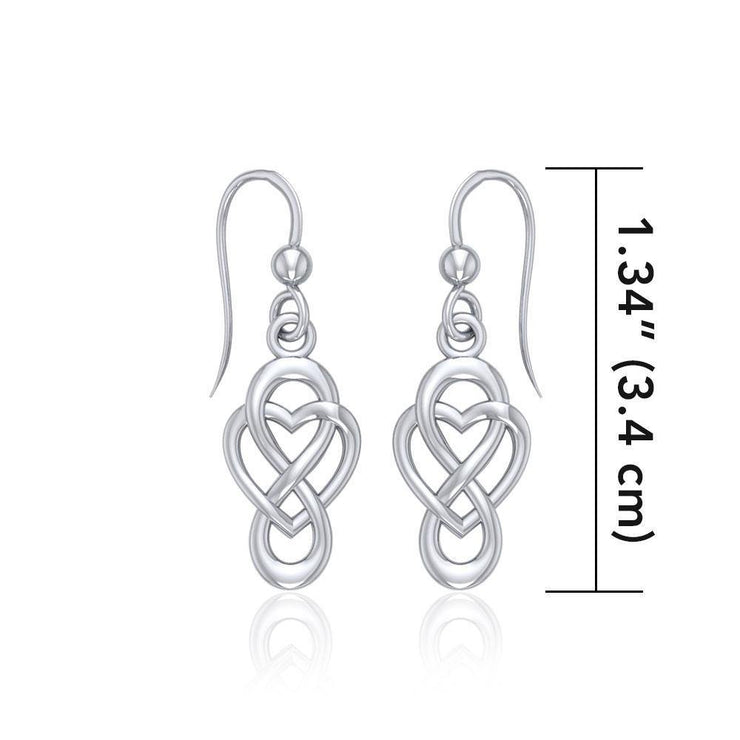 Celtic Infinity with Heart Sterling Silver Earrings TER1686 Earrings