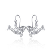 Tranquil guardians of the sea ~ Sterling Silver Whale Filigree Hook Earrings Jewelry TER1711 Earrings