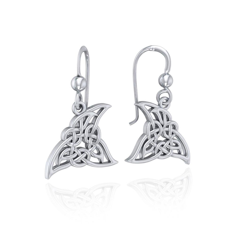 Celtic Shark Fin Silver Earrings TER1722 Earrings