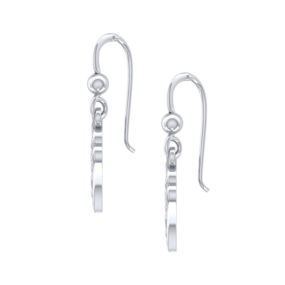 Celtic Shark Fin Silver Earrings TER1722 Earrings