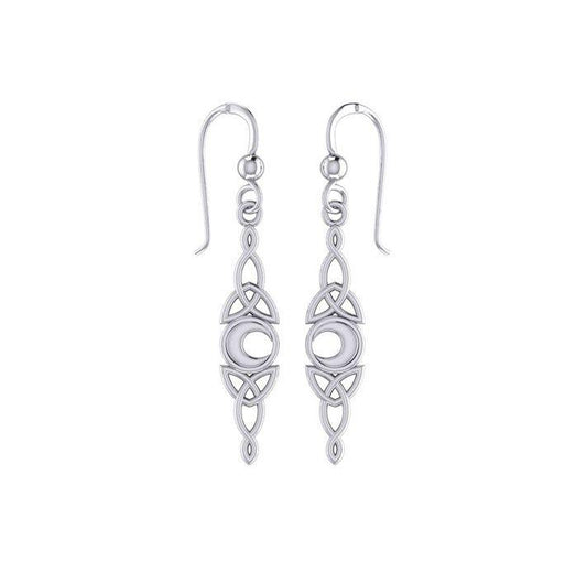 Celtic Moon Woven Design Silver Earrings TER1795 Pendant