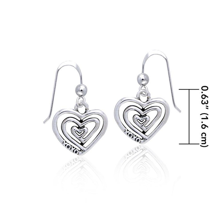 Full of Spiral Hearts ~ Sterling Silver Jewelry Earrings TER915 Earrings