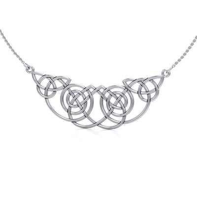 Celtic Knotwork Silver Necklace TN002