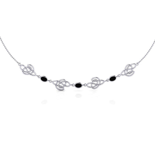 Celtic Knotwork Silver Necklace TN016