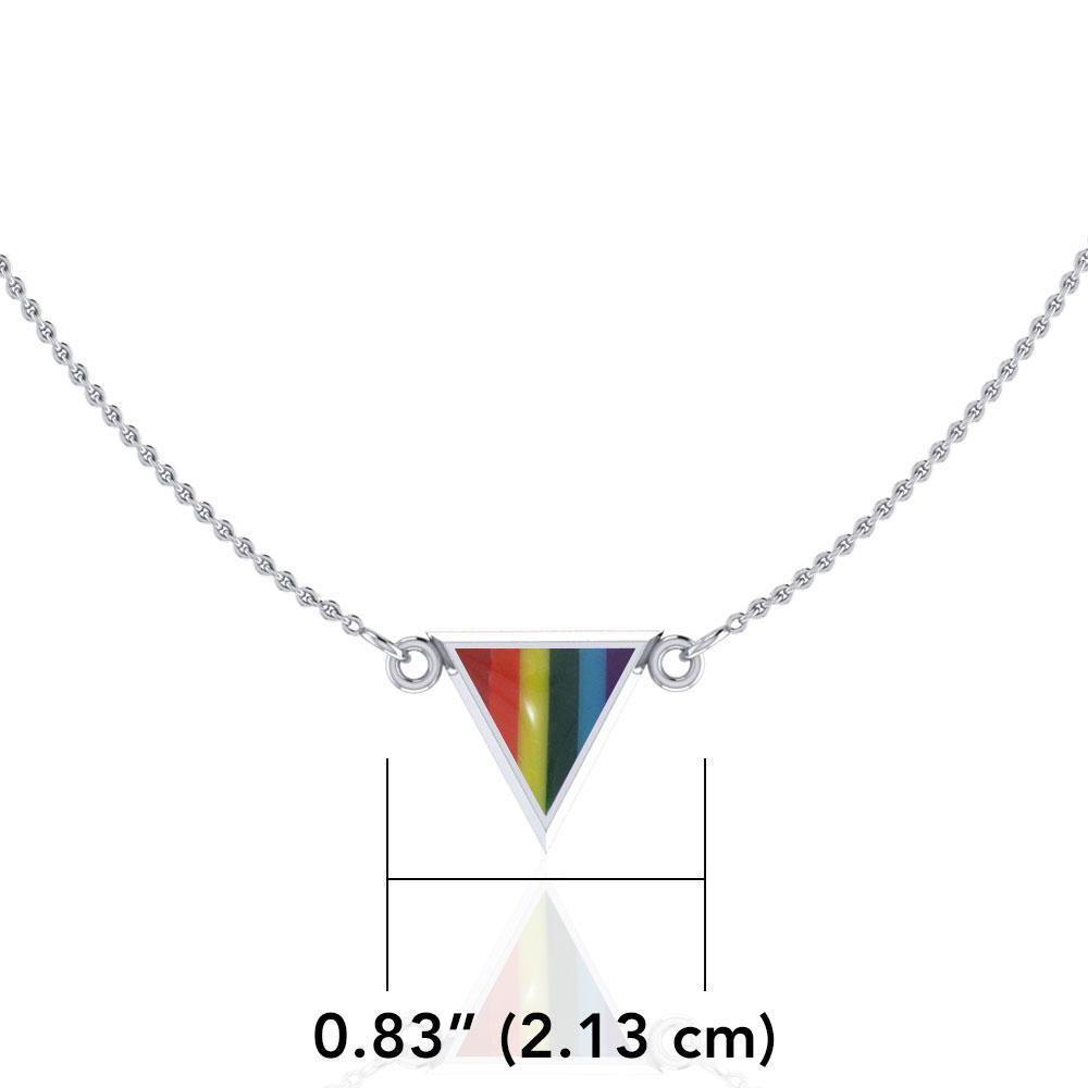 Sterling Silver Rainbow Triangle Necklace TN073 Necklace