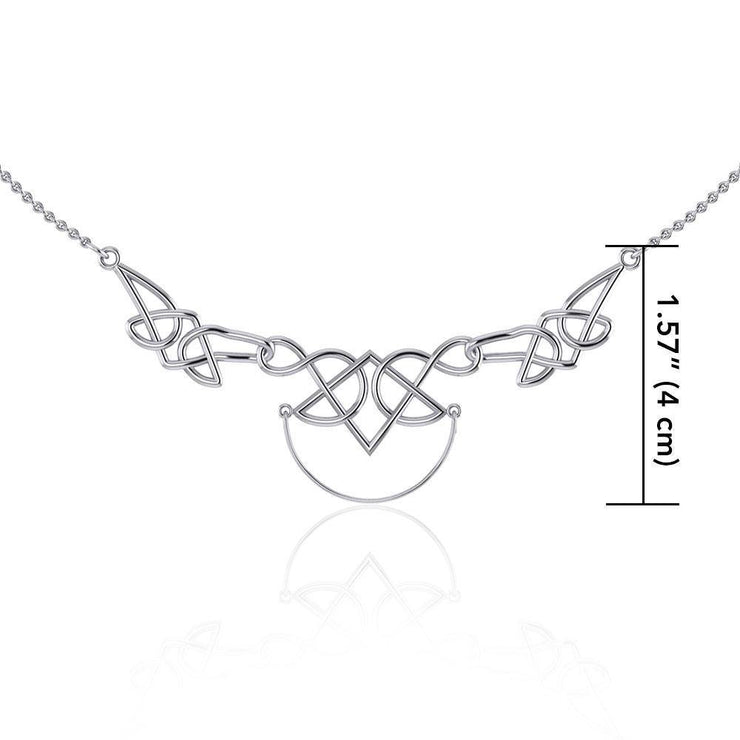 A powerful reminder of the fullness of the eternal ~ Celtic Knotwork Sterling Silver Necklace Jewelry with Charm Holder TN121 Necklace