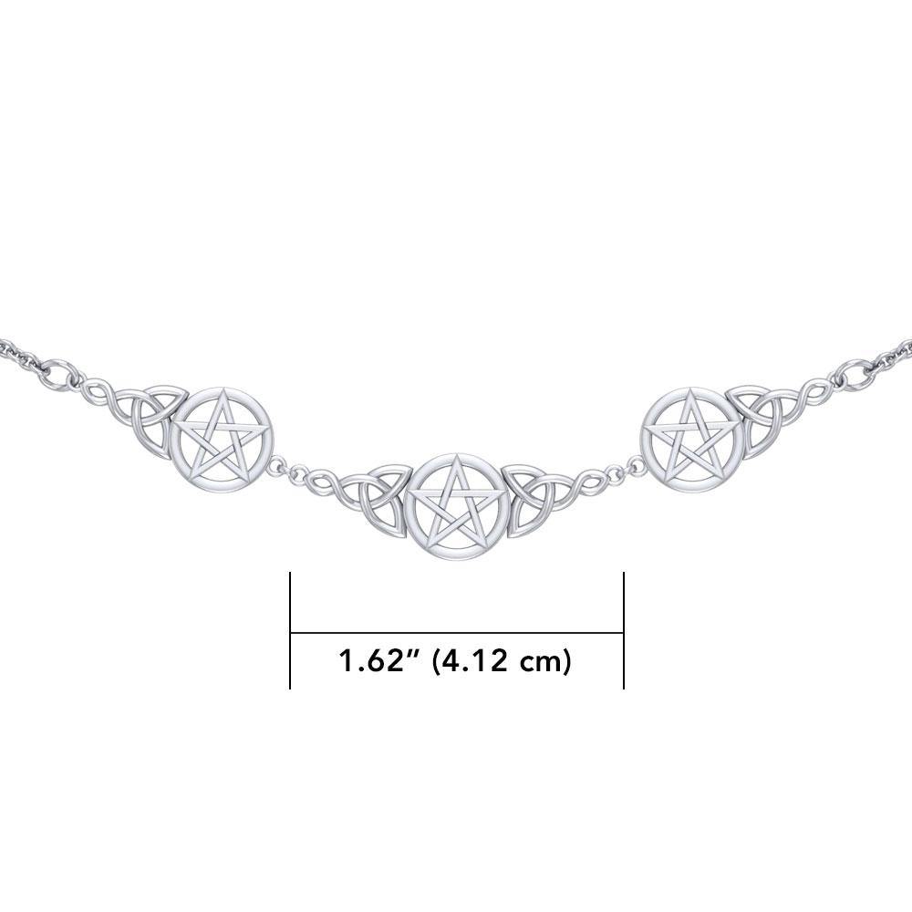 Silver Pentagram Pentacle Necklace TN163 Necklace