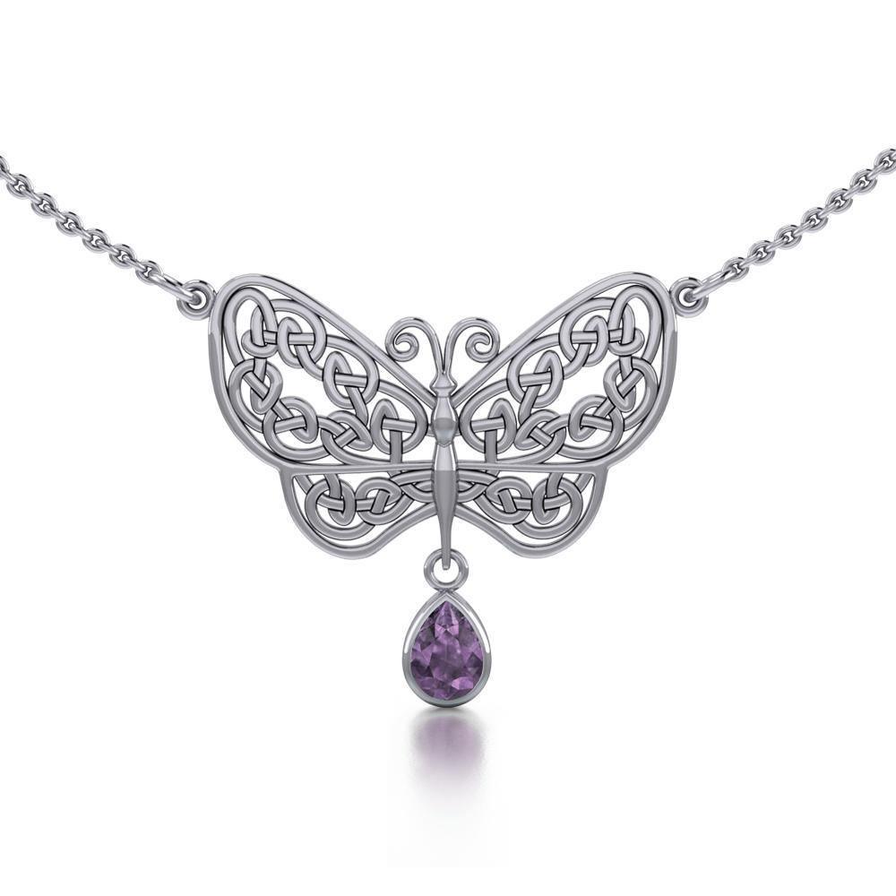 Celtic Knot Butterfly Necklace TN257 Necklace
