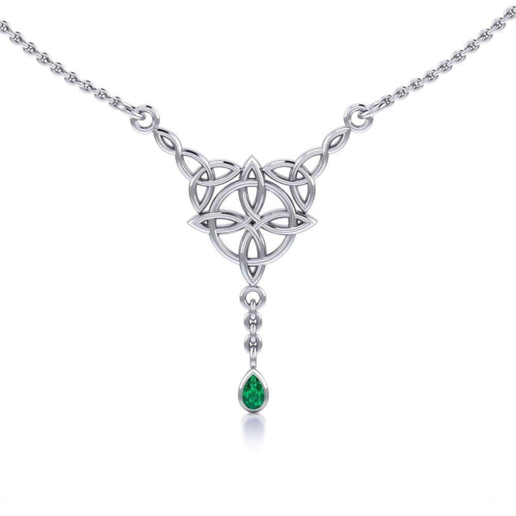 Celtic Quaternary Knot Silver Necklace TN273 Necklace