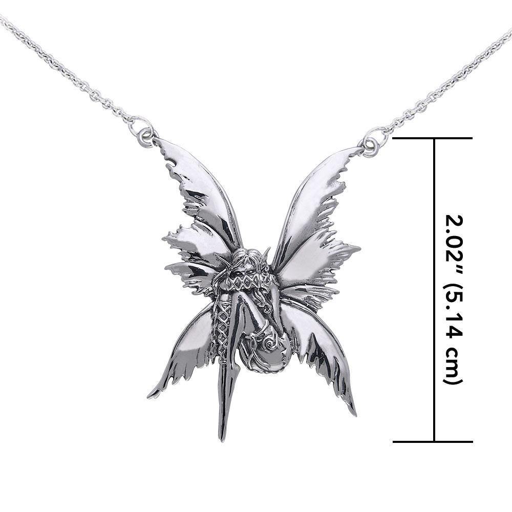 Amy Brown Bashful Fairy ~ Sterling Silver Jewelry Pendant TNC014 Necklace