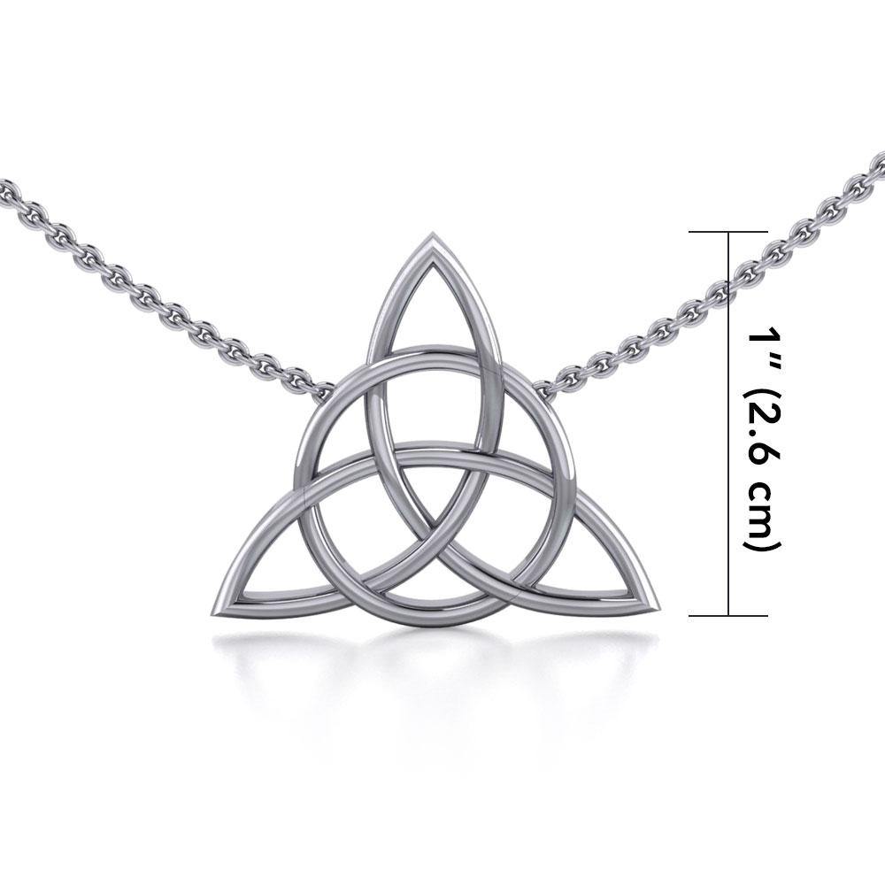 In an endless time and space ~ Celtic Triquetra Sterling Silver Necklace Jewelry Necklace