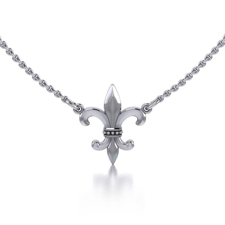 Silver Fleur De Lis Necklace TNC054
