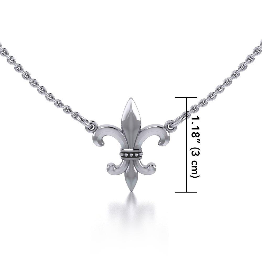 Fleur-de-Lis regal and historical touch ~ Sterling Silver Jewelry Necklace TNC054 Necklace