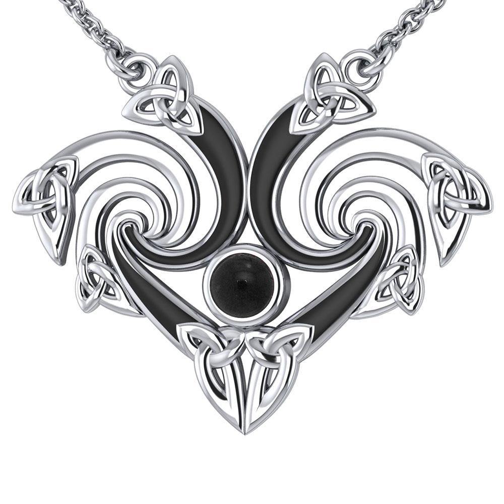A marvelous representation that lies in the Universe ~ Sterling Silver Celtic Triquetra Necklace Jewelry with Gemstone TNC160 Necklace