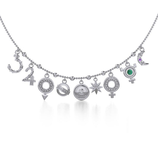 Alchemy of the Planet Silver Necklace with Gemstone TNC457 Necklace