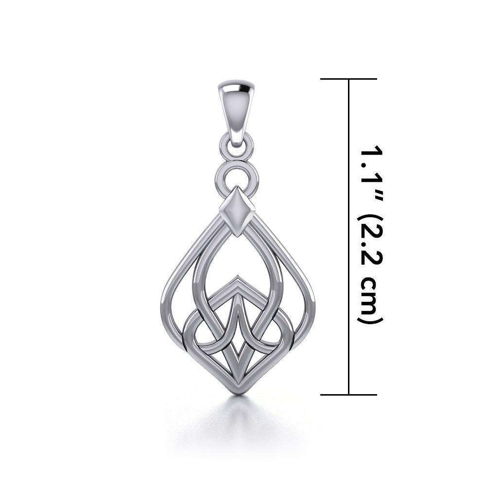 Celtic Knotwork Silver Teardrop Pendant TP092 Pendant