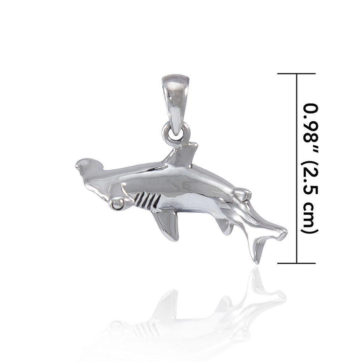 Take your energy to the wonderful sea ~ Sterling Silver Jewelry Hammerhead Shark Pendant TP1058 Pendant