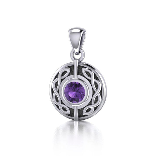 Beyond a limitless possibility ~ Sterling Silver Celtic Knotwork Pendant Jewelry with Gemstone TP1176 Pendant