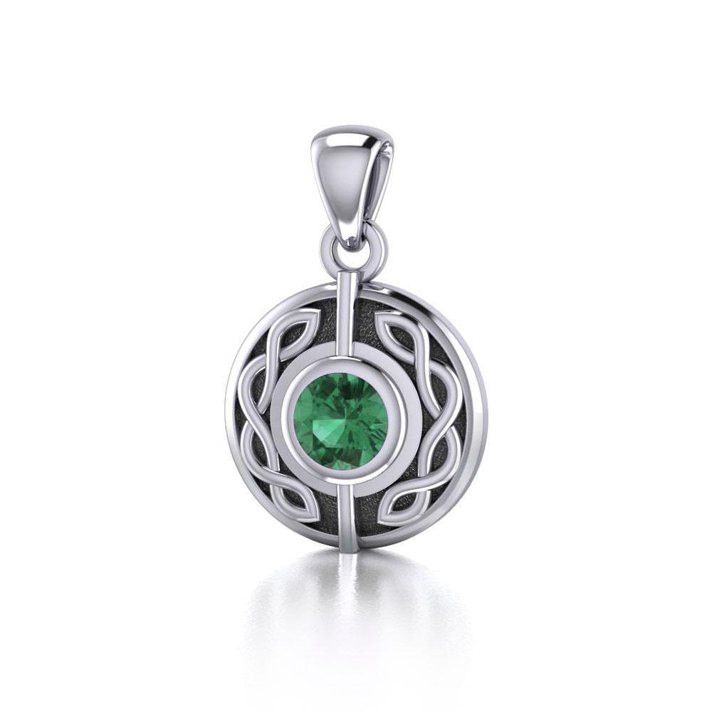 Beyond a limitless possibility ~ Sterling Silver Celtic Knotwork Pendant Jewelry with Gemstone TP1176 Pendant
