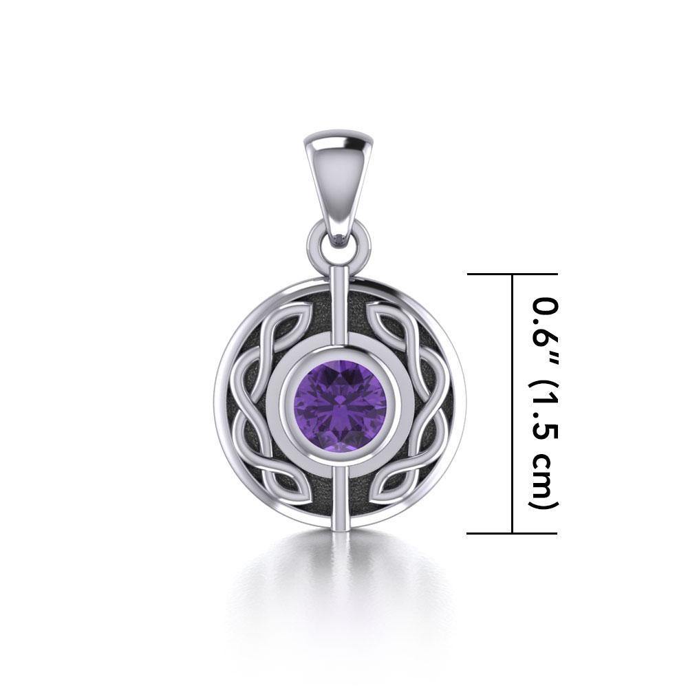 Beyond a limitless possibility ~ Sterling Silver Celtic Knotwork Pendant Jewelry with Gemstone TP1176 Pendant