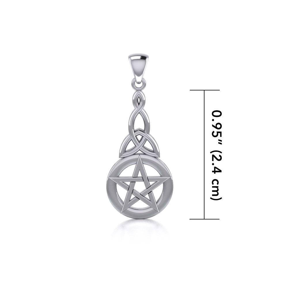 Silver Pentagram Pentacle with Trinity Knot Pendant TP1359 Pendant