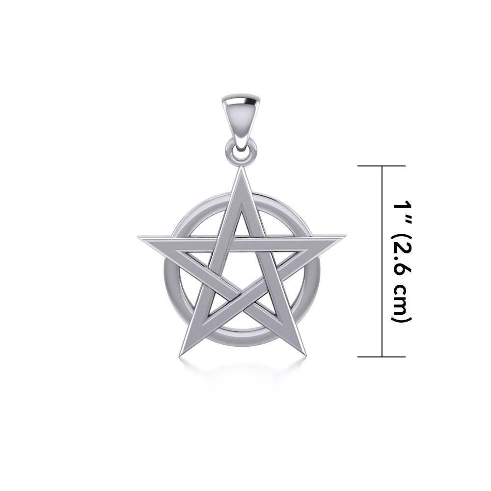 Silver Pentagram Pentacle Pendant TP243 Pendant